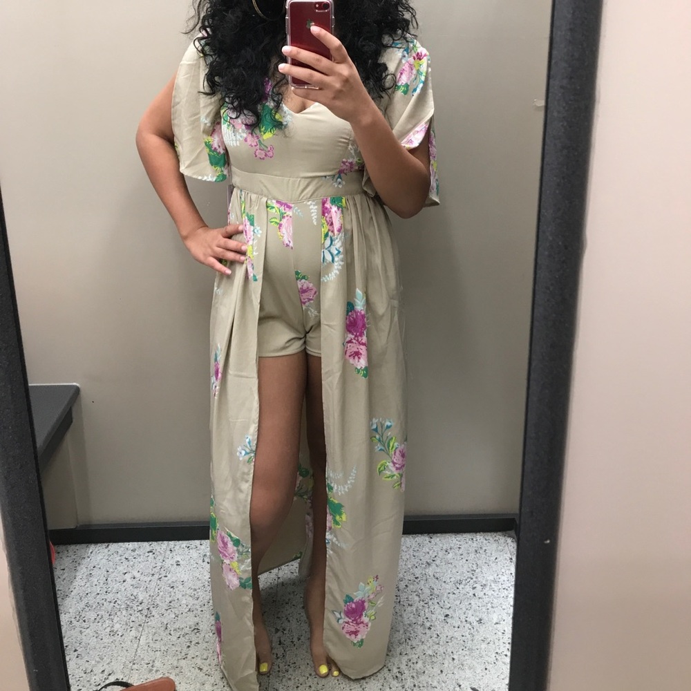 Floral Romper with Maxi